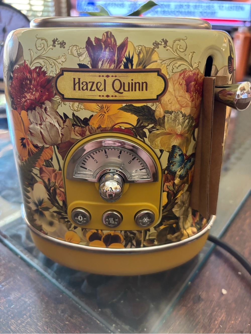 Hazel Quinn X Eduardo Recife 2-Slice Retro Toaster 6 Browning Levels Floral - Picture 9 of 16